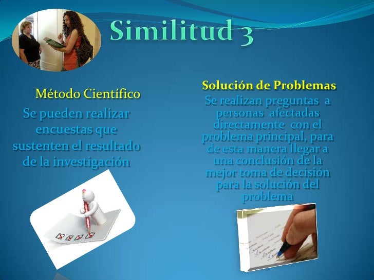 Metodo cientifico y solucion de problemas