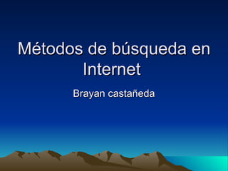 Métodos de búsqueda en
       Internet
      Brayan castañeda
 