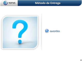 QUESTÕES
26
Método de Entrega
 