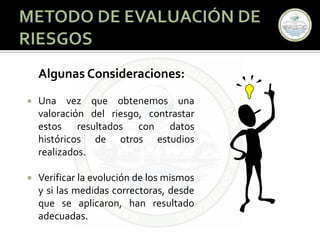 MÉTODO DE EVALUACIÓN DE RIESGOS