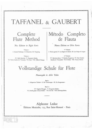 Metodo de flauta taffanell   parte 1