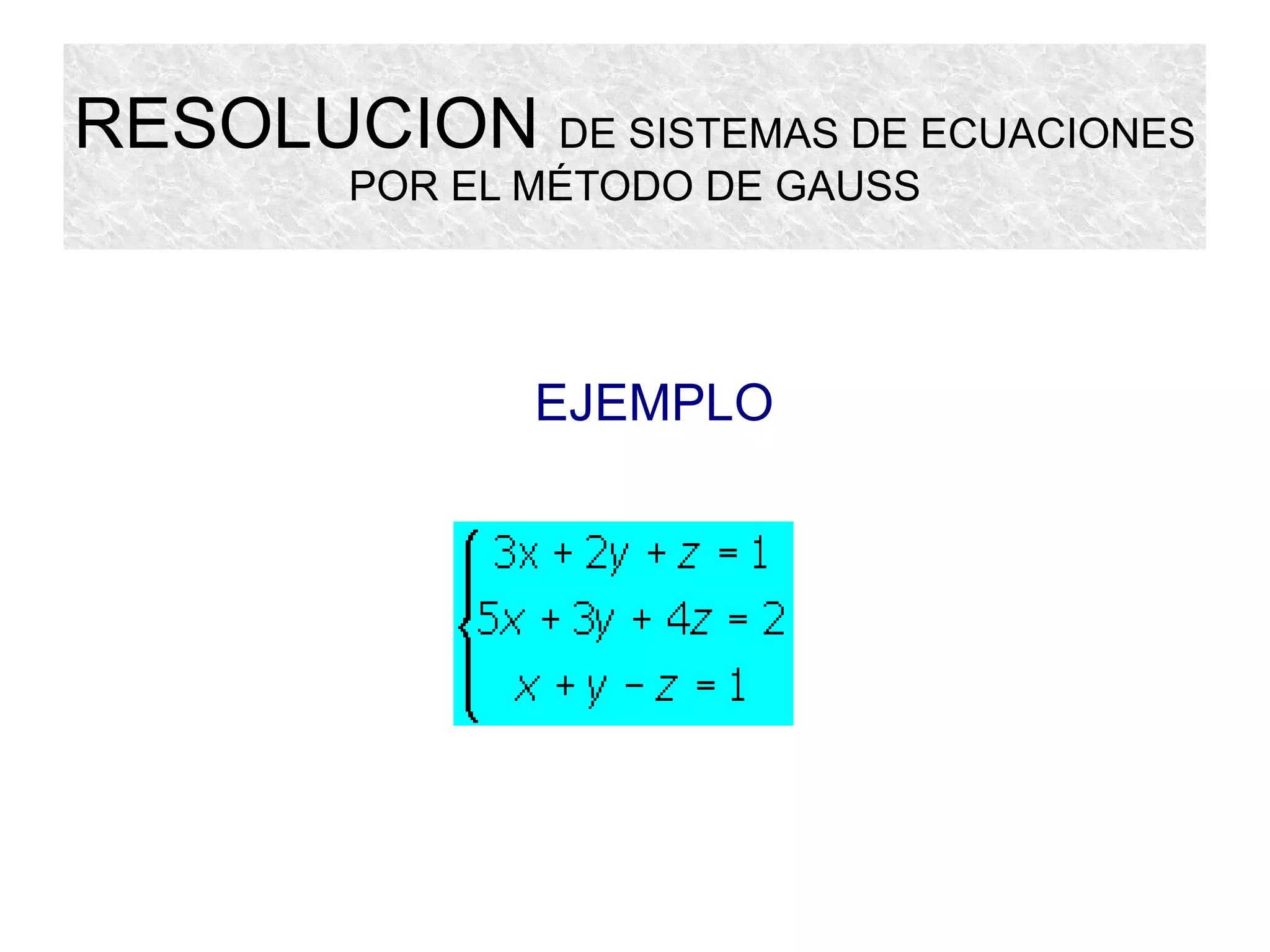 Me To Do Gauss Metodo de gauss | ODP