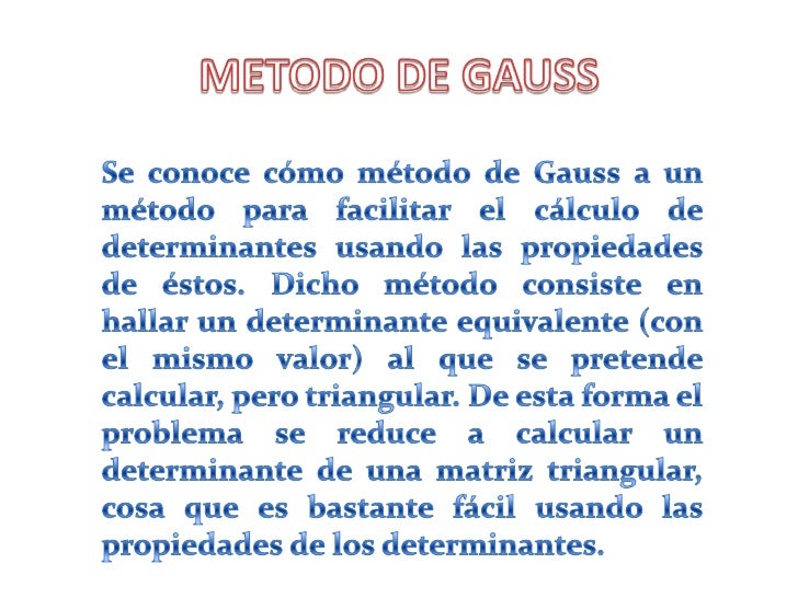 Metodo de gauss