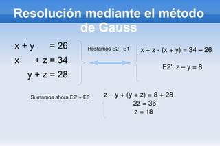Me To Do Gauss Metodo de gauss | ODP