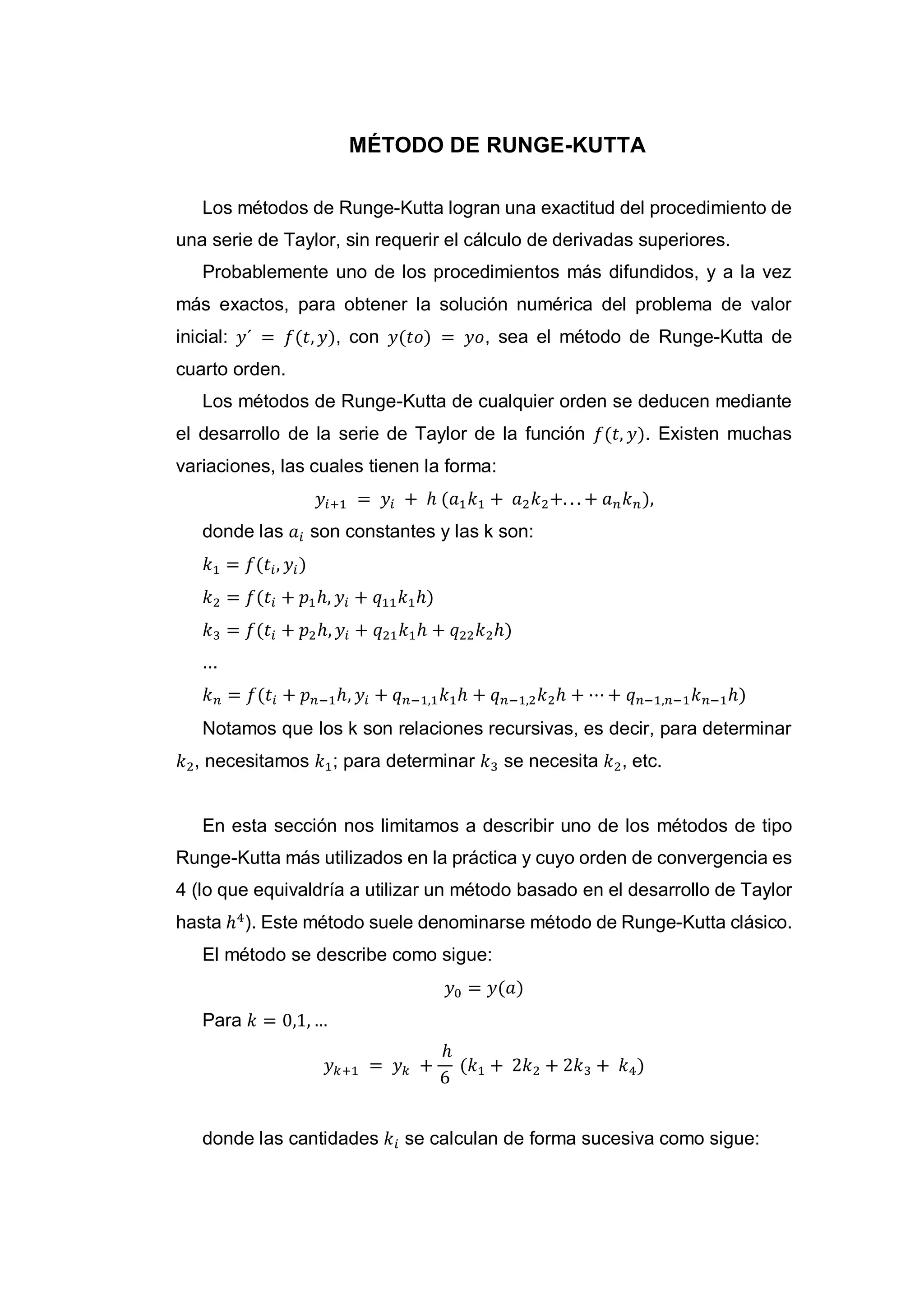Metodo de Runge Kutta PDF