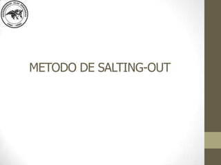 METODO DE SALTING-OUT
 