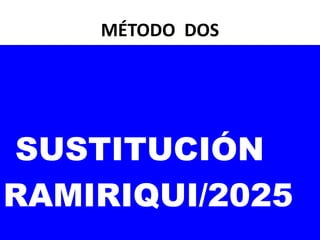 MÉTODO DOS
SUSTITUCIÓN
RAMIRIQUI/2025
 