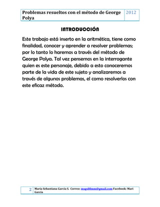 Metodo george polya | DOCX