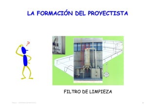 LA FORMACIÓN DEL PROYECTISTA




                                  FILTRO DE LIMPIEZA

TEMA 01 - APROXIMACIÓN PROYECTO                        20
 