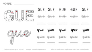 NOMBRE:
METODO GLOBAL, LETRA “GUE GUI” HABLA-M cortes0alba.blogspot.com.es Belén Caro, Natalia Cortés , Lourdes García , José A. Mora , Cristina González
 