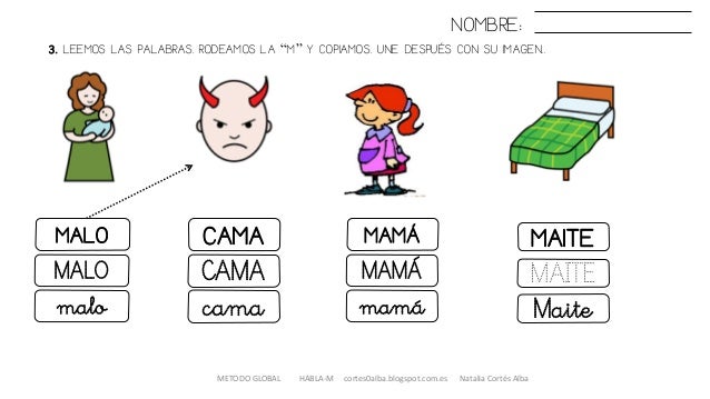 Vocabulario Con Imagenes Letras L Y M Escuela En La Nube