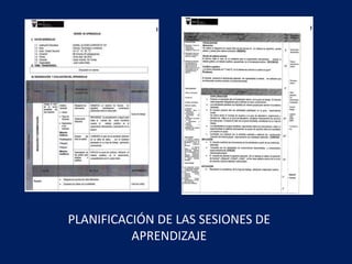 PLANIFICACIÓN DE LAS SESIONES DE
          APRENDIZAJE
 