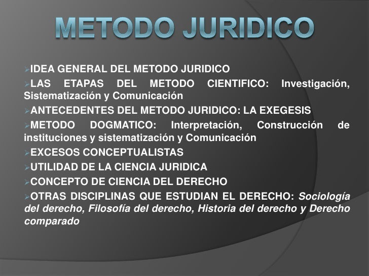Metodo juridico