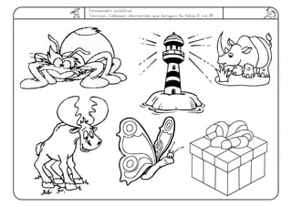 Percepción auditiva
Técnica: Colorear elementos que tengan la letra R no RR
 