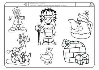 Percepción auditiva
Técnica: Colorear elementos que tengan la letra I
 