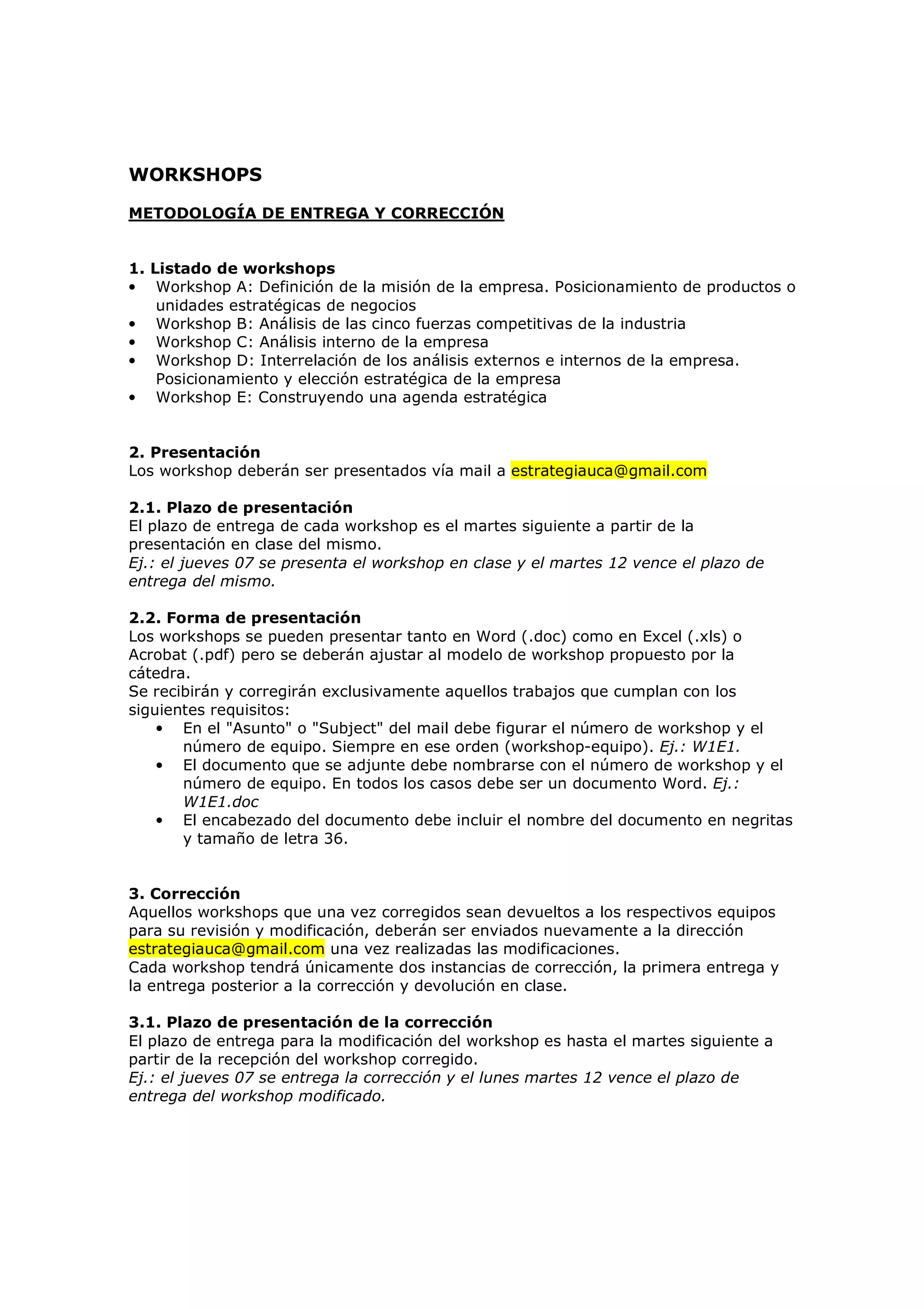 Metodologia workshops