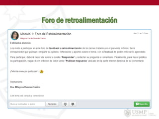 Foro de retroalimentación
 