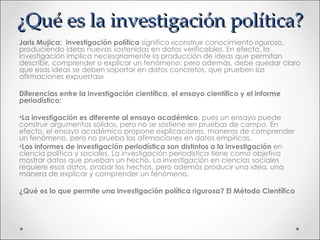 Metodología de la investigación política(mip) y proposiciones | PPT