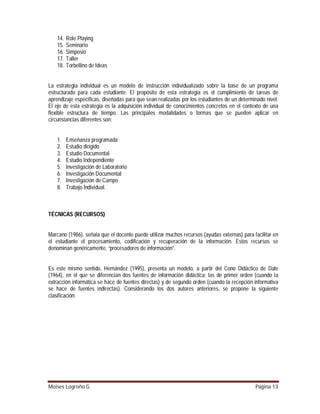 Metodología didáctica y participativa | PDF