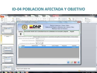 ID-04 POBLACION AFECTADA Y OBJETIVO
 