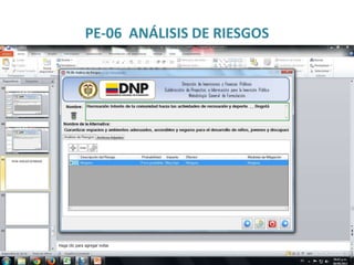 PE-06 ANÁLISIS DE RIESGOS
 