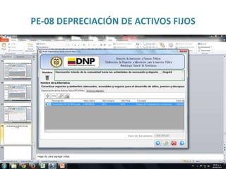 PE-08 DEPRECIACIÓN DE ACTIVOS FIJOS
 