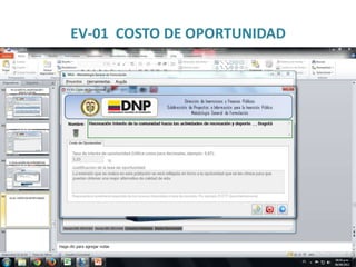 EV-01 COSTO DE OPORTUNIDAD
 
