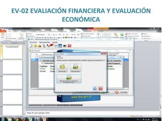 EV-02 EVALIACIÓN FINANCIERA Y EVALUACIÓN
ECONÓMICA
 