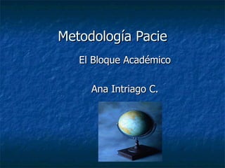Metodología Pacie El Bloque Académico Ana Intriago C. 