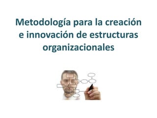 Metodología para la creación
e innovación de estructuras
     organizacionales
 