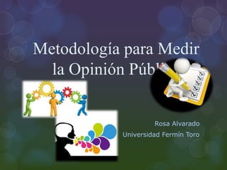 Metodología para Medir 
la Opinión Pública 
Rosa Alvarado 
Universidad Fermín Toro 
 