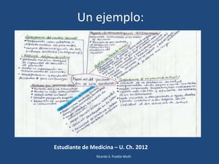 Un ejemplo:
Ricardo S. Puebla Wuth
Estudiante de Medicina – U. Ch. 2012
 