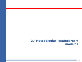 12
3.- Metodologías, estándares y
modelos
 