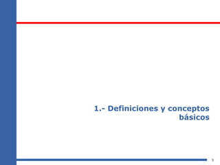 3
1.- Definiciones y conceptos
básicos
 