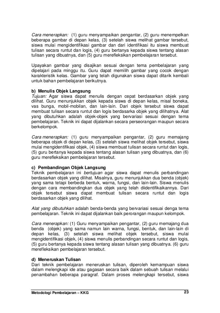 Metodologi Pembelajaran Bahasa Indonesia