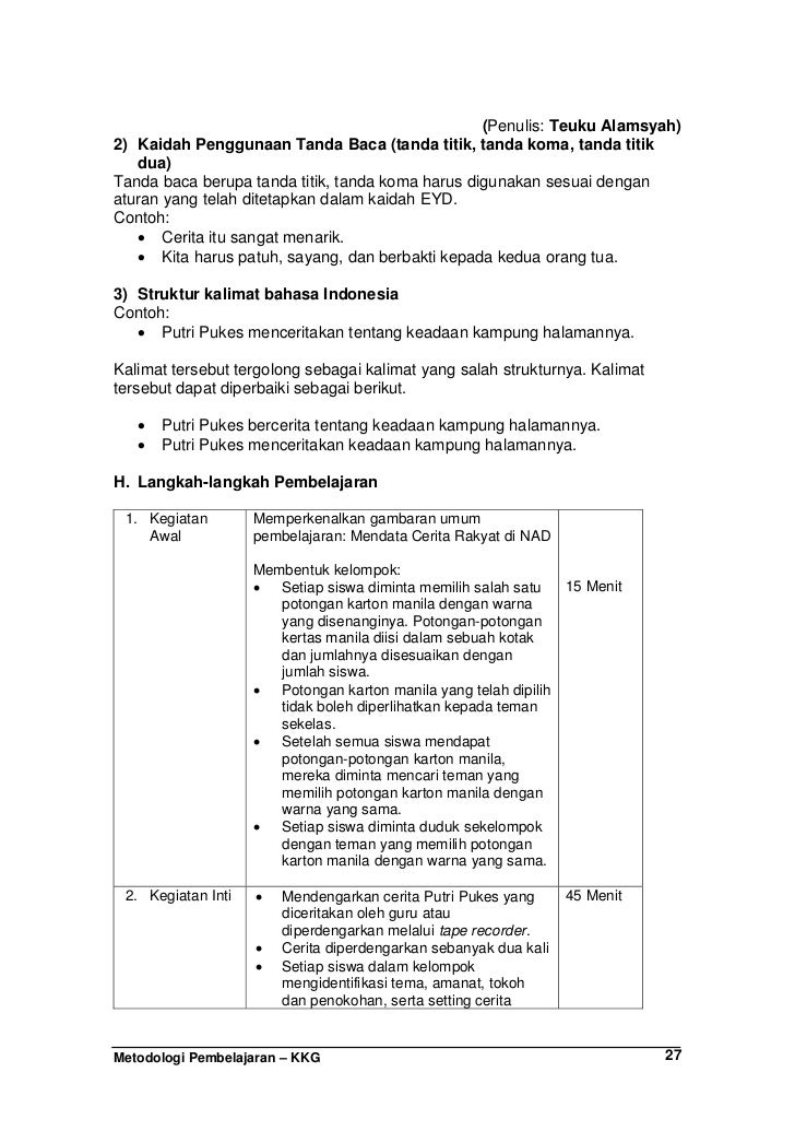 Metodologi Pembelajaran Bahasa Indonesia