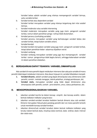 Metodologi Penelitian dan Statistik | PDF