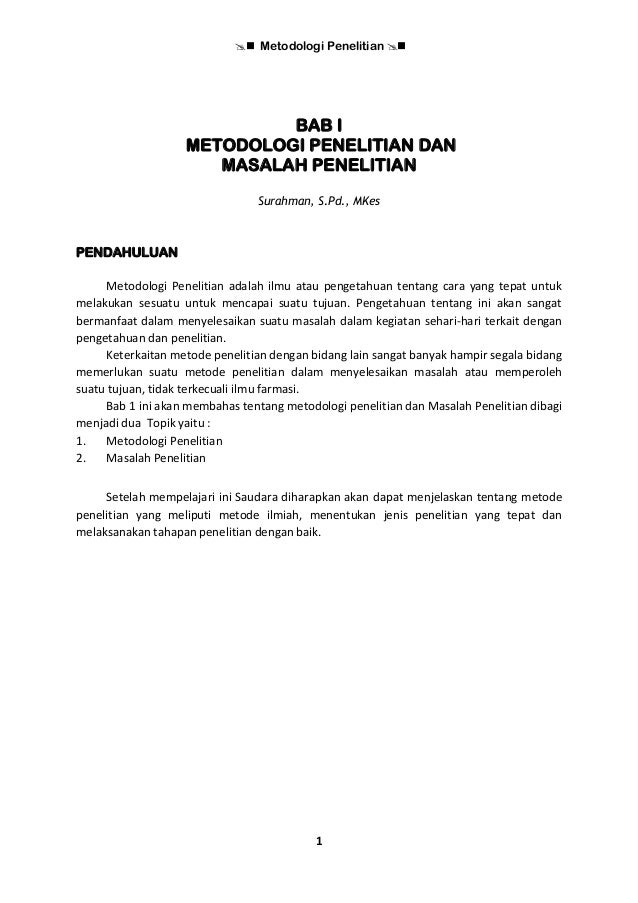 Metodologi Penelitian Komprehensif