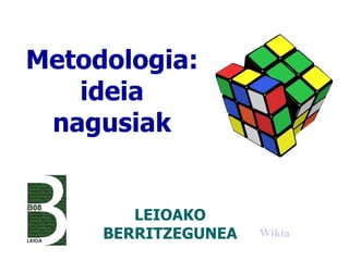 Metodologia: ideia nagusiak LEIOAKO BERRITZEGUNEA Wikia 