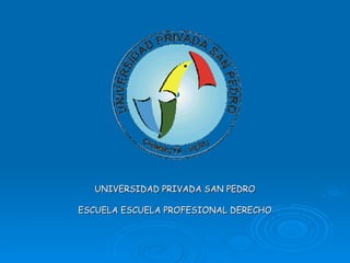 UNIVERSIDAD PRIVADA SAN PEDRO ESCUELA ESCUELA PROFESIONAL DERECHO 
