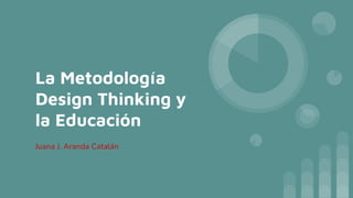 La Metodología
Design Thinking y
la Educación
Juana J. Aranda Catalán
 