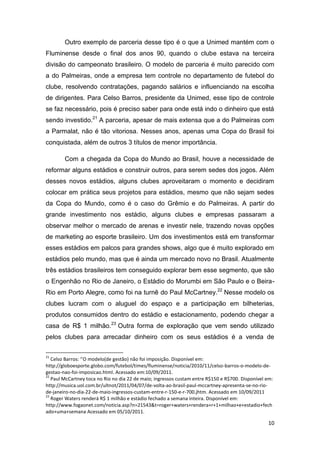 O APROVEITAMENTO DOS JOGADORES DE FUTEBOL COMO FERRAMENTA DE MARKETING PARA OS CLUBES BRASILEIROS. - PARTE 1