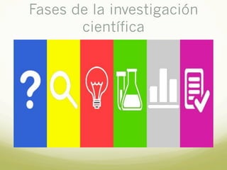 Fases de la investigación
científica
 