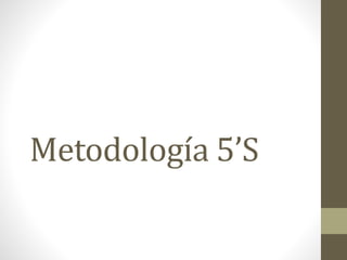 Metodología 5’S
 