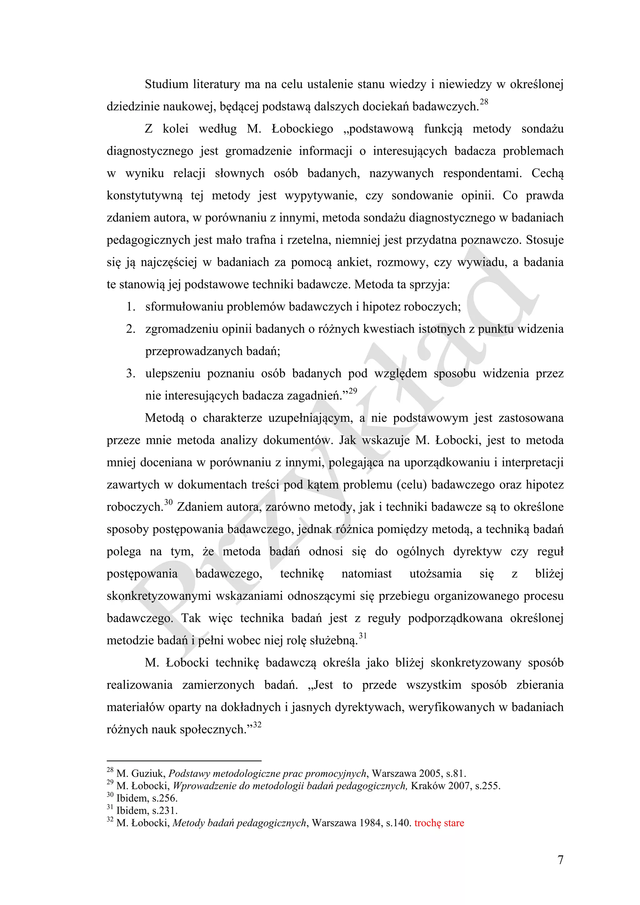 Metodologia badań | PDF