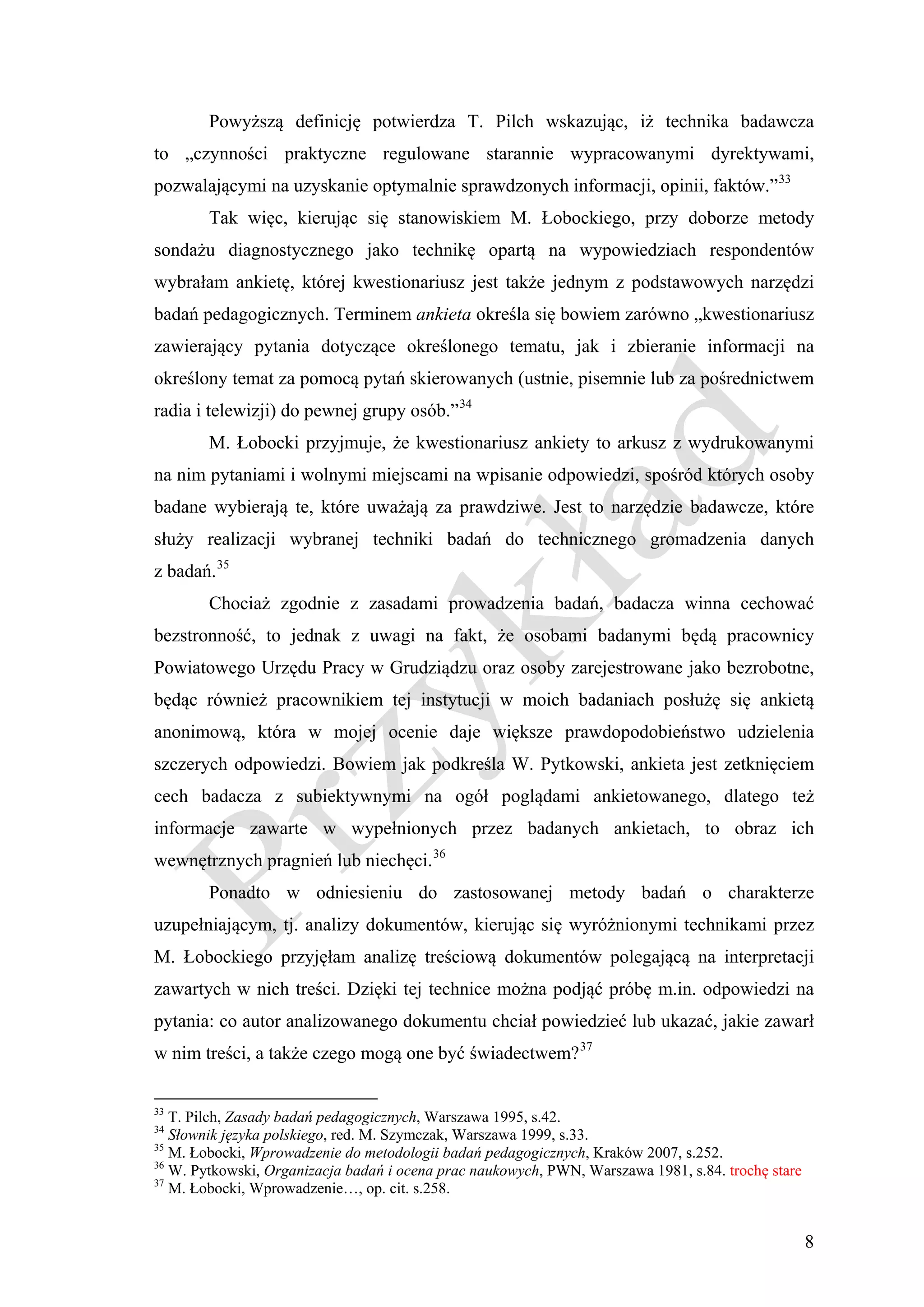 Metodologia badań | PDF