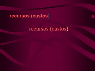 recursos (custos)
recursos (custos)
 