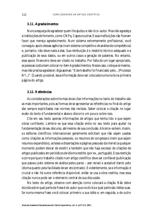 Como escrever artigo cientifico