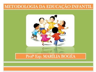 METODOLOGIA DA EDUCAÇÃO INFANTIL

Profª Esp. MARÍLIA BOGÉA

 