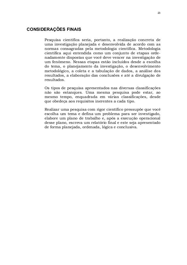 Metodologia da pesquisa